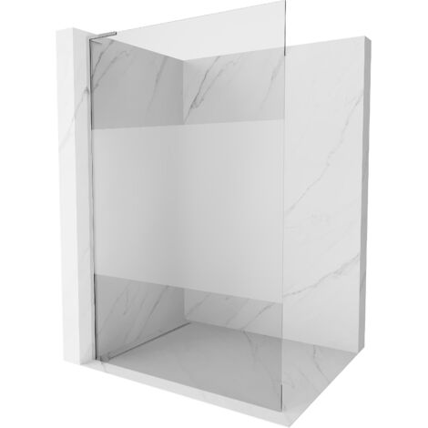 Mexen Kioto L paroi de douche Walk-in 70 x 200 cm, transparent/satiné, chrome - 800-070-103-01-35 (1/5)