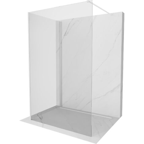 Mexen Kioto paroi de douche Walk-in 140 x 120 cm, transparent, blanc - 800-140-212-20-00-120 (1/5)