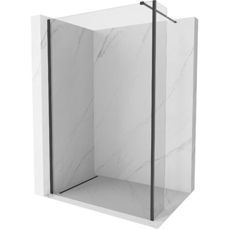 Paroi de douche Mexen Kioto Walk-in 90 x 40 cm, transparente, noire - 800-090-212-70-00-040 (1/5)