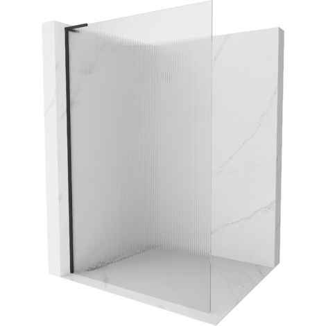 Mexen Kioto L paroi de douche Walk-in 120 x 200 cm, transparente, noire - 800-120-103-70-09 (1/5)