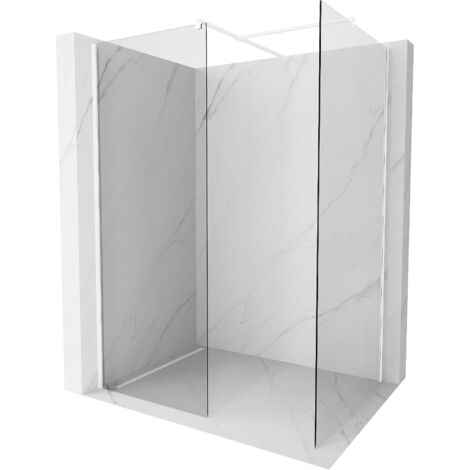 Mexen Kioto paroi de douche Walk-in 120 x 110 cm, transparent, blanche - 800-120-202-20-00-110 (1/5)