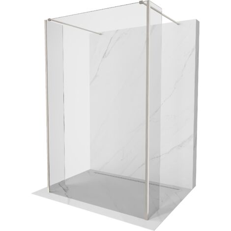 Mexen Kioto paroi de douche autonome 145 x 30 x 30 cm, transparent, nickel brossé - 800-145-030-222-97-00-030 (1/5)
