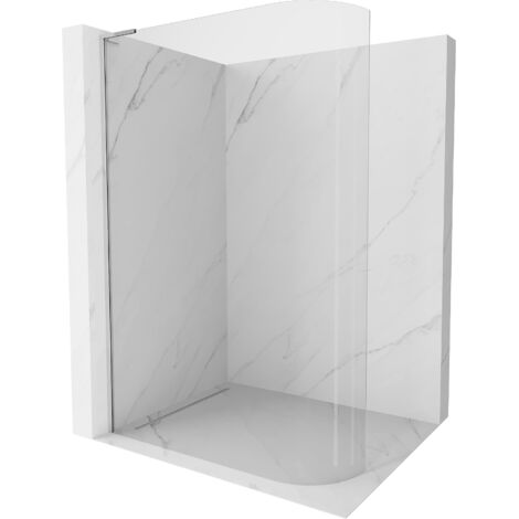 Mexen Kioto L paroi de douche arrondie Walk-in 80 x 200 cm, transparent, chrome - 800-080-103-01-06 (1/5)