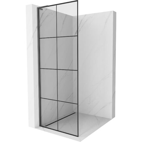 Mexen Kioto L paroi de douche Walk-in 90 x 200 cm, motif noir, gun metal - 800-090-103-95-77 (1/5)