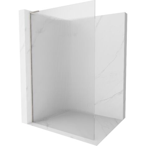 Mexen Kioto L paroi de douche Walk-in 120 x 200 cm, verre trempé, nickel brossé - 800-120-103-97-09 (1/5)