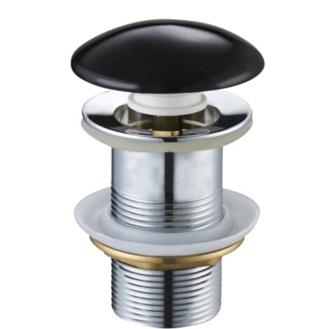 Mexen bouchon rond click-clack, Noir céramique brillante - 79910-75 (1/2)