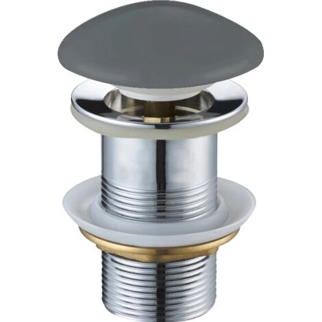 Mexen bouchon rond click-clack, Gris foncé mat - 79910-71 (1/2)