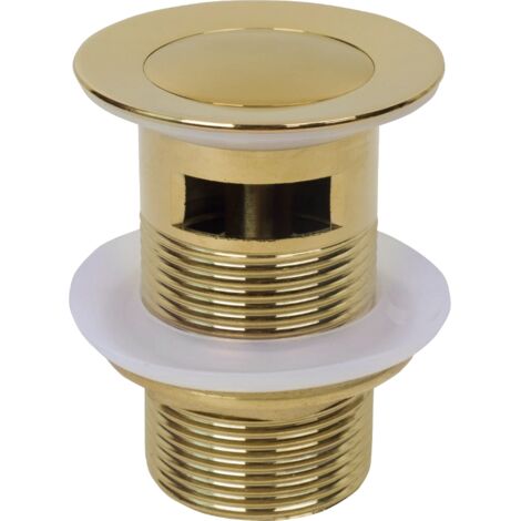 Mexen petit bouchon rond click-clack avec trop-plein, Or - 79925-50 (1/2)