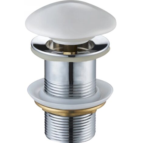 Mexen bouchon rond click-clack, Blanc céramique - 79910-25 (1/2)