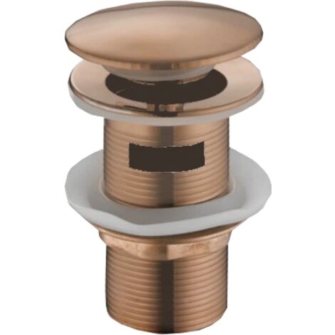 Mexen bouchon rond clic-clack avec trop-plein, Or rose - 79920-60 (1/2)