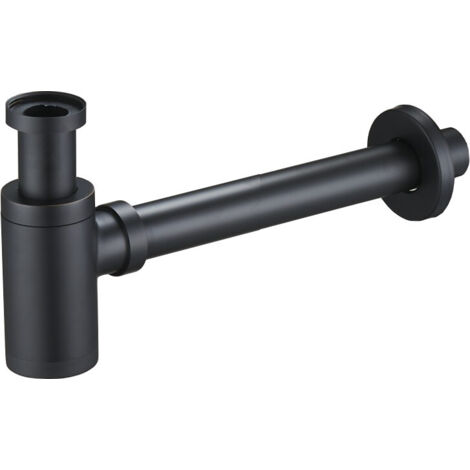 Mexen demi-siphon rond pour lavabo, Noire antique - 79950-79 (1/2)