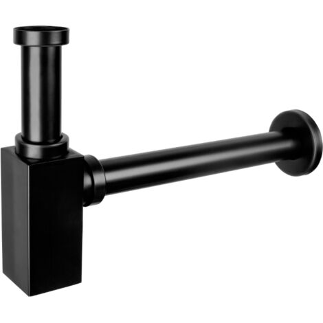 Mexen demi siphon carré pour lavabo, Noire antique - 79960-79 (1/2)