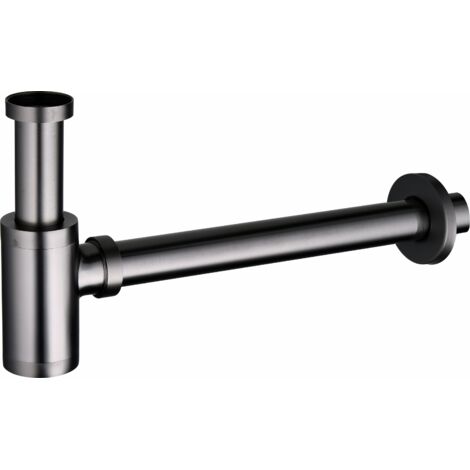 Mexen demi-siphon rond pour lavabo, Graphite - 79950-66 (1/2)