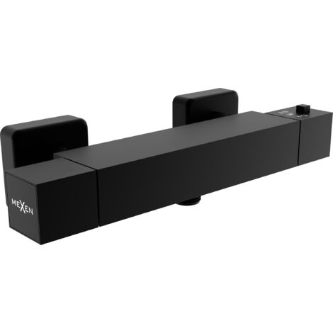 Mexen Cube robinet de douche thermostatique, noir - 77200-70 (1/2)