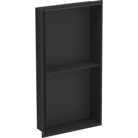 Mexen X-Wall-NR étagère encastrée sans rebord avec étagère 60 x 30 cm, noire - 1971603010S (1/5)