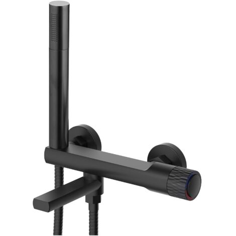 Batterie de baignoire Mexen Diamond avec ensemble de douche, noir - 71530-70 (1/2)