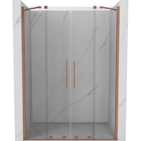 Mexen Velar Duo porte de douche coulissantes 150 cm, transparent, cuivre brossé - 871-150-000-02-65 (1/5)