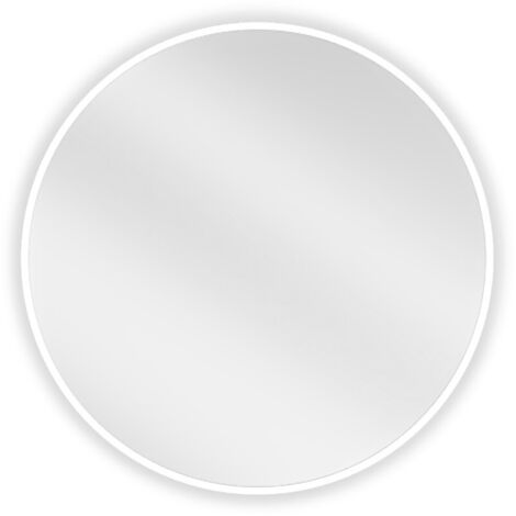 Mexen Loft miroir de salle de bain rond 60 cm, cadre blanc - 9850-060-060-000-20 (1/5)