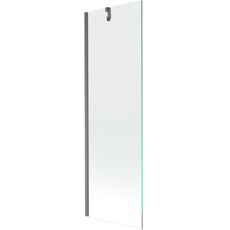 Mexen Next paroi de baignoire 1 volet 60 x 150 cm, transparent, gris métallisé brossé - 895-060-000-00-00-66