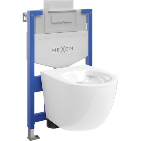 Mexen ensemble encastré WC bâti-support Fenix XS-U avec cuvette WC Lena, blanc brillant - 6853322XX00