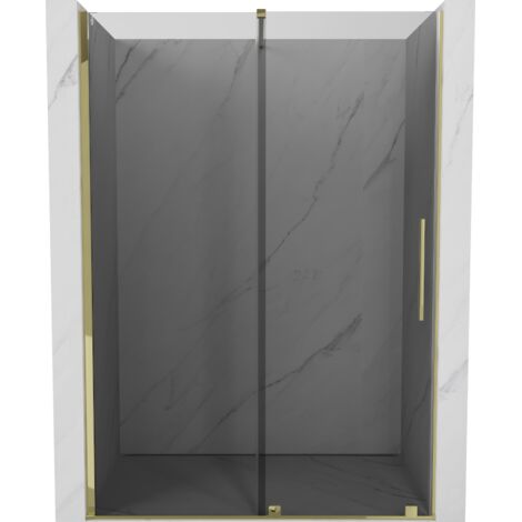 Mexen Velar porte de douche coulissante 130 cm, graphite, doré - 871-130-000-41-50 (1/5)