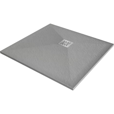 Mexen Stone+ receveur de douche en composite carré 100 x 100 cm, Gris-Béton - 44611010 (1/5)