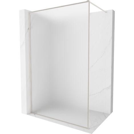 Mexen Kioto-XF paroi de douche Walk-in avec cadre 80 x 202 cm, givre 10 mm, nickel brossé - 800-080-104-97-30-X (1/5)