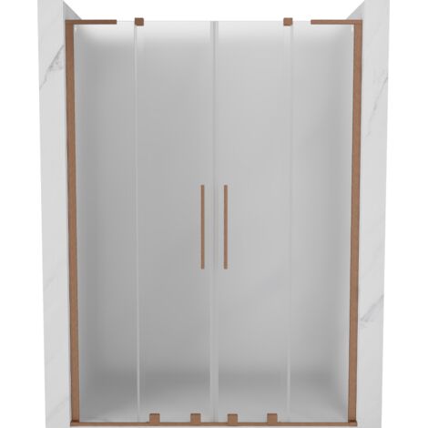 Mexen Velar L Duo porte de douche coulissantes 160 cm, givré, cuivre brossé - 871-160-003-32-65 (1/5)
