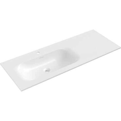 Mexen Vela lavabo encastré gauche 121 x 46,5 cm, blanc brillant - 25231200L (1/3)