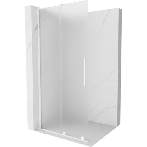 Mexen Velar L paroi de douche coulissante Walk-in 120 x 200 cm, givre 8 mm, blanc - 871-120-003-33-20 (1/5)