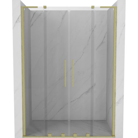 Mexen Velar L Duo porte de douche coulissante 150 cm, transparentes, or brossé - 871-150-003-02-55 (1/5)