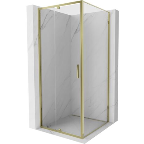 Cabine de douche battante Mexen Exo 95 x 95 cm, transparent, or - 819-095-095-50-00 (1/5)