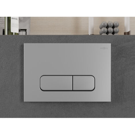 Bouton Poussoir Double Chasse D'eau Pour WC Encastré - En ABS, Couleur Argent, Blanc, Noir Ou Or - 84x98 Mm