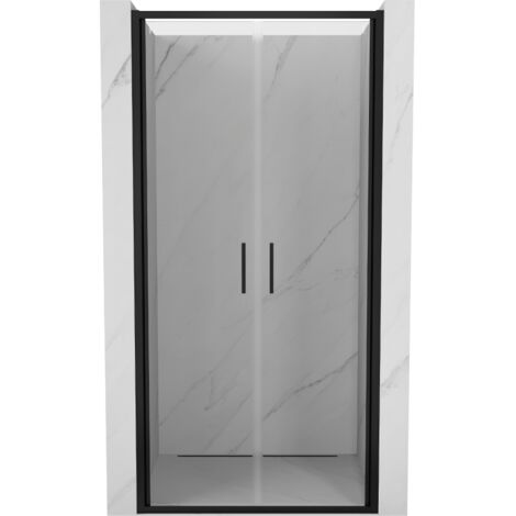 Mexen Exo porte de douche à double battant 80 cm, transparent, noir - 814-080-000-70-00 (1/5)