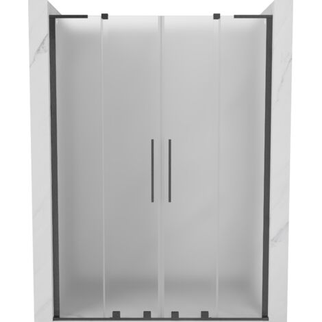 Mexen Velar L Duo portes de douche coulissantes 140 cm, givre, gris canon brossé - 871-140-003-32-66 (1/5)