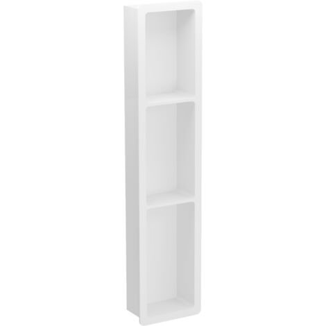Mexen X-Wall-K étagère encastrée en conglomérat 93,2 x 20,7 cm, blanche - 1900932010 (1/2)