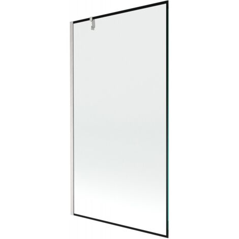 Pare-douche à une aile Mexen Next 100 x 150 cm, motif noir, nickel brossé - 895-100-000-00-70-97 (1/5)