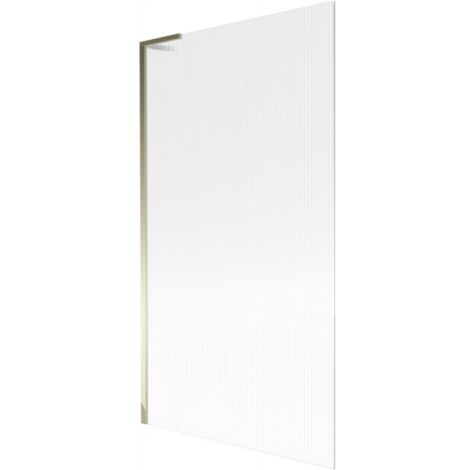Mexen Next L paroi de baignoire à 1 panneau 100 x 150 cm, strié, doré - 895-100-000-03-09-50 (1/5)