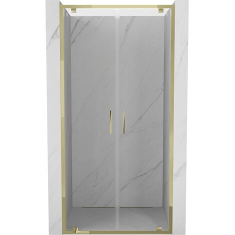 Mexen Exo portes de douche doubles battantes 100 cm, transparent, doré - 8182-100-000-50-00 (1/5)