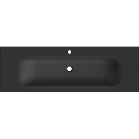 Mexen Vela lavabo encastré 141 x 46,5 cm, noir mat - 25231471