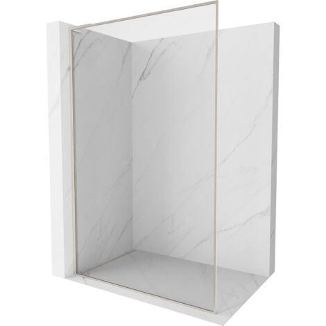 Mexen Kioto-F L Paroi de douche Walk-in avec cadre 90 x 202 cm, transparent 8 mm, nickel brossé - 800-090-174-97-00 (1/5)
