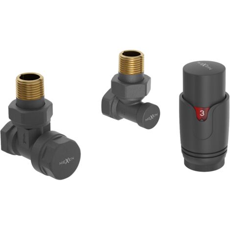 Mexen G00 ensemble thermostatique d'angle, anthracite - W901-900-66 (1/2)