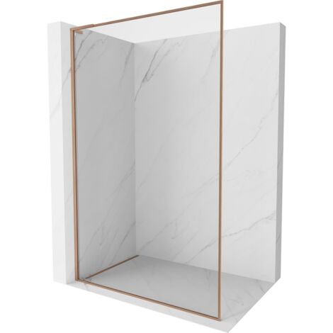 Paroi de douche Mexen Kioto-XF L Walk-in avec cadre 60 x 202 cm, transparent 10 mm, cuivre brossé - 800-060-174-65-00-XF (1/5)
