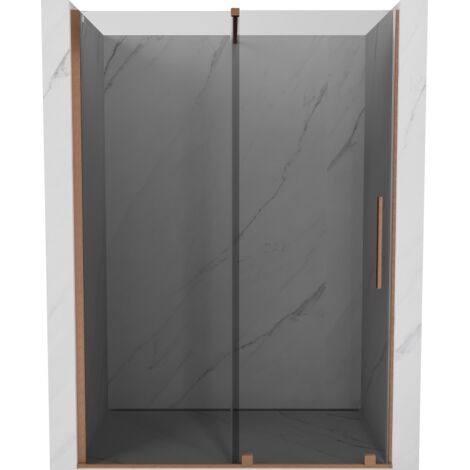 Mexen Velar porte de douche coulissante 150 cm, graphite, cuivre brossé - 871-150-000-41-65 (1/5)