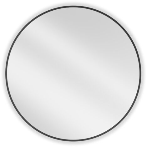 Mexen Loft miroir de salle de bains rond 80 cm, cadre noir - 9850-080-080-000-70 (1/5)