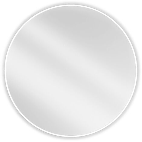 Mexen Loft miroir de salle de bain rond 90 cm, cadre blanc - 9850-090-090-000-20 (1/5)