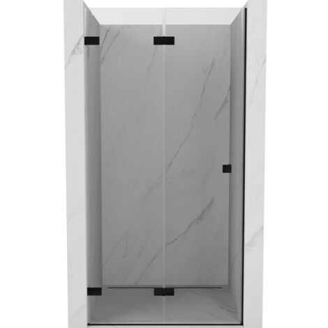 Mexen Lunar-F porte de douche pliantes gauche 80 cm, transparent, noir - 836-080-000-70-00-L (1/5)
