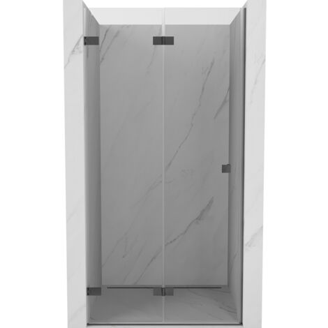 Mexen Lunar-F porte de douche pliante à gauche 85 cm, transparent, gris canon brossé - 836-085-000-66-00-L (1/5)