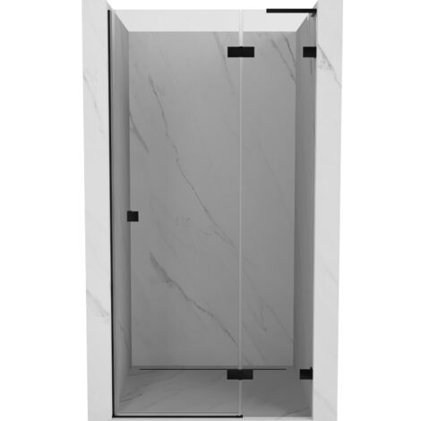 Mexen Lunar L porte de douche battante droite 95 cm, transparent, noir - 834L-095-000-70-00-P (1/5)