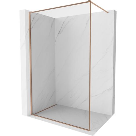 Mexen Kioto-XF paroi de douche Walk-in avec cadre 120 x 202 cm, transparent 10 mm, cuivre brossé - 800-120-104-65-00-X (1/5)